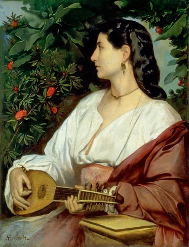 The Mandolin Player de Anselm Feuerbach