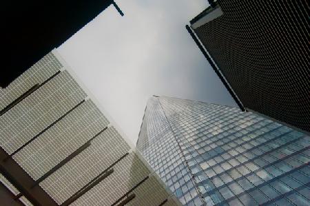 Looking up att he Shard