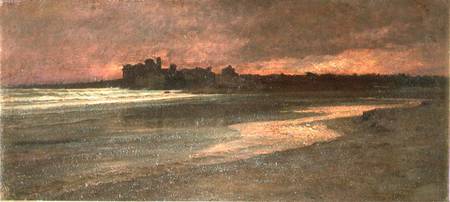 Nettuno, Evening on the Beach de Antoine Auguste Ernest Herbert or Hebert