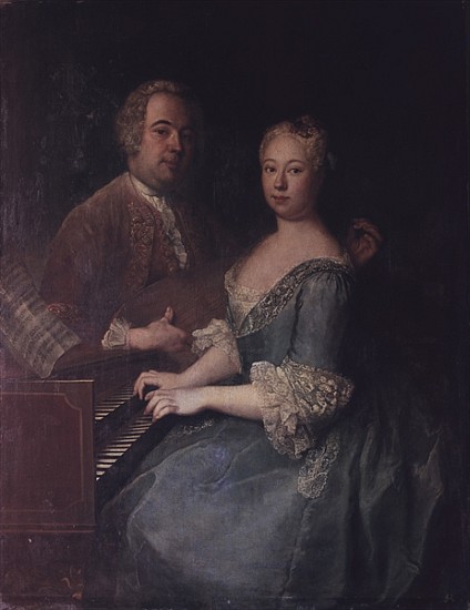 Karl-Heinrich Graun and his wife Anna-Louise, c.1735 de Antoine Pesne