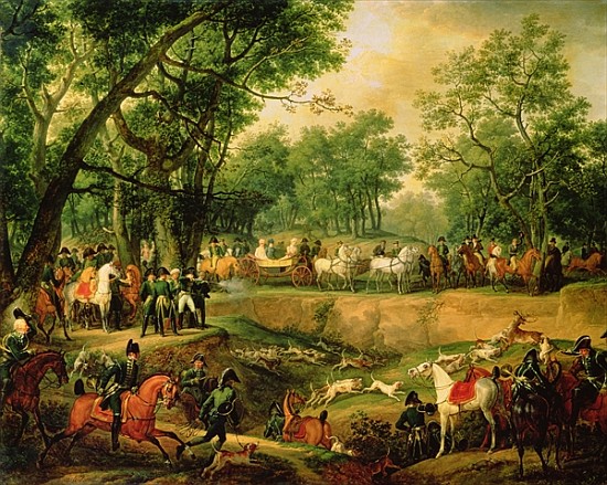 Napoleon on a hunt in the Compiegne Forest de Antoine Charles Horace (Carle) Vernet