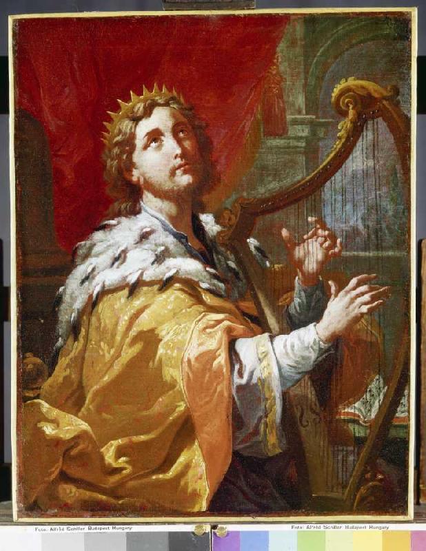 King David at the harp game de Anton Kern