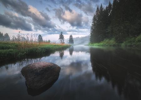 River and stone