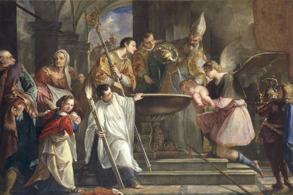 A.Bellucci /Baptism of St.Eusebius/ Ptg. de Antonio Bellucci