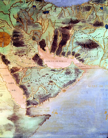 Map of the Countries of the Persian Golf, from the ''Sala Del Mappamondo'' (Hall of the World Maps) de Antonio Giovanni de Varese