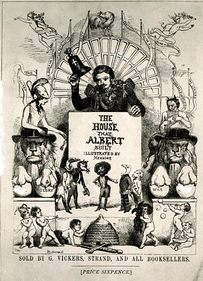 Titlepage from ''The House that Albert Built'',1880 (b/w photo de Archibald Henning
