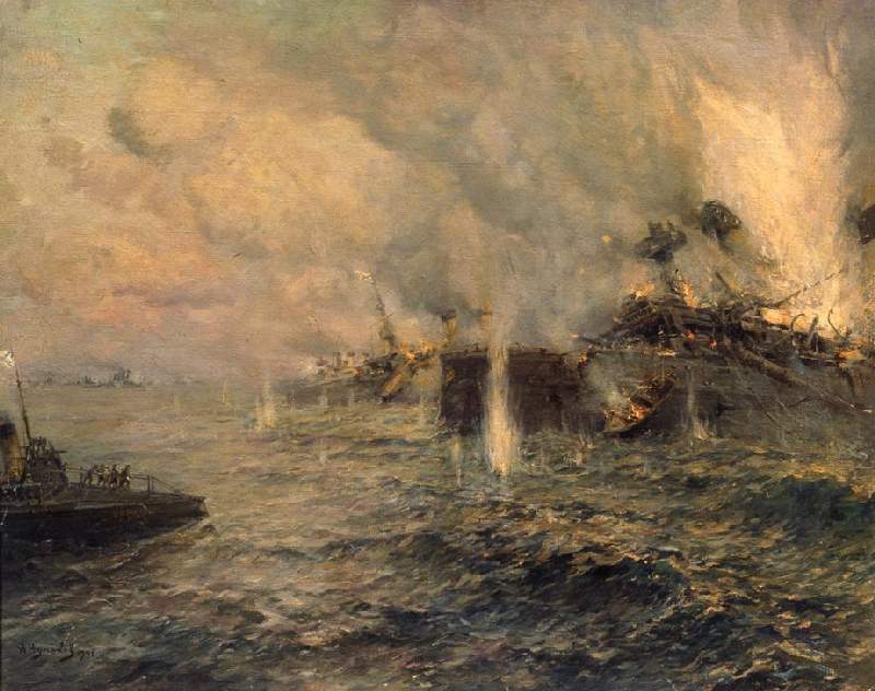 Die Seeschlacht bei Tsushima am 27. Mai 1905 de Arkadi Afanassjewitsch Tschumakow
