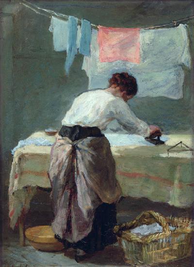 Woman Ironing