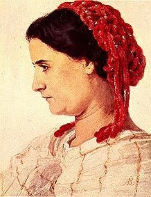 Portrait Mrs Angela Böcklin de Arnold Böcklin