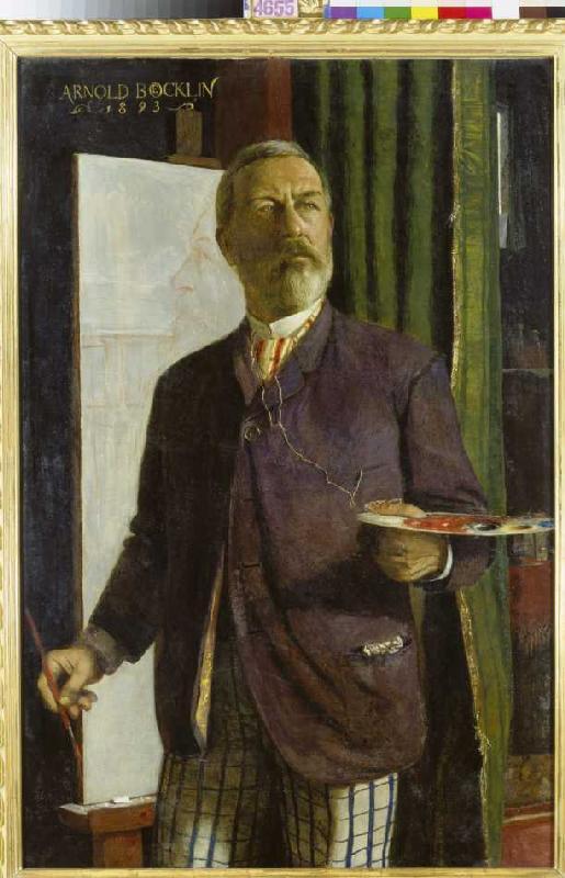 Self-portrait in the studio de Arnold Böcklin