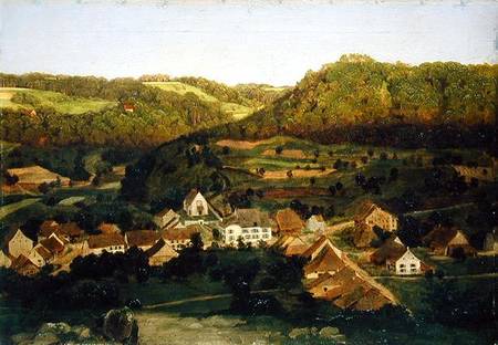 A View of the Village of Tenniken de Arnold Böcklin