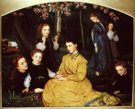 A Birthday Picnic - Portraits of the Children of W.W. Pattinson, Esq. of Felling, Near Gateshead de Arthur Foord Hughes