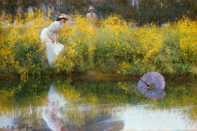 Un parasol perdido de Arthur Hacker