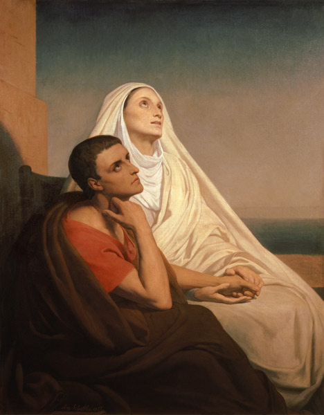 St. Augustin with his mother, St. Monika. de Ary Scheffer
