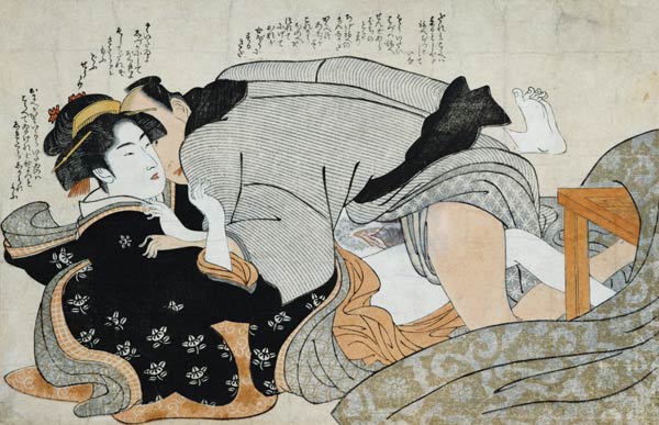 A Shunga Scene de (attr. to) Katsukawa Shunsho