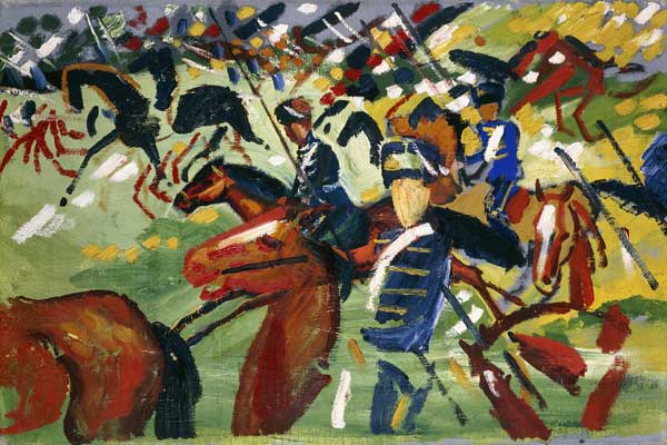 Hussars on a Sortie de August Macke