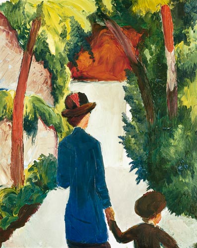 Mother and child in the park de August Macke