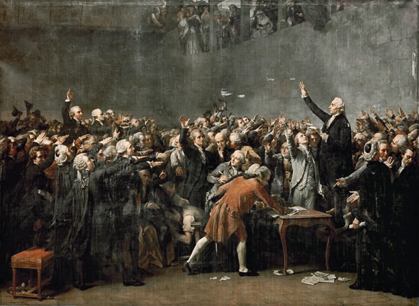 The Tennis Court Oath on 20 June 1789 de Auguste Couder