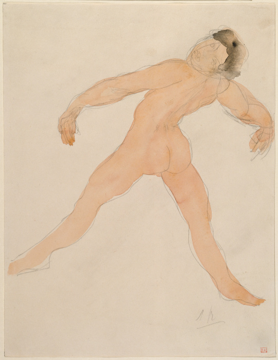 Woman Dancing with Her Head Thrown Back, rear view de Auguste Rodin