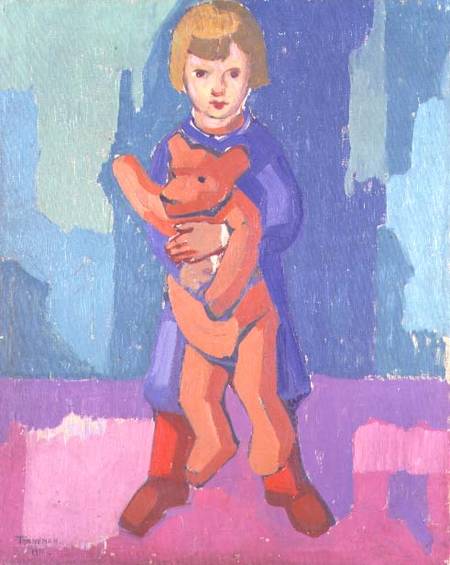 Boy with a Teddy Bear de Axel Torneman