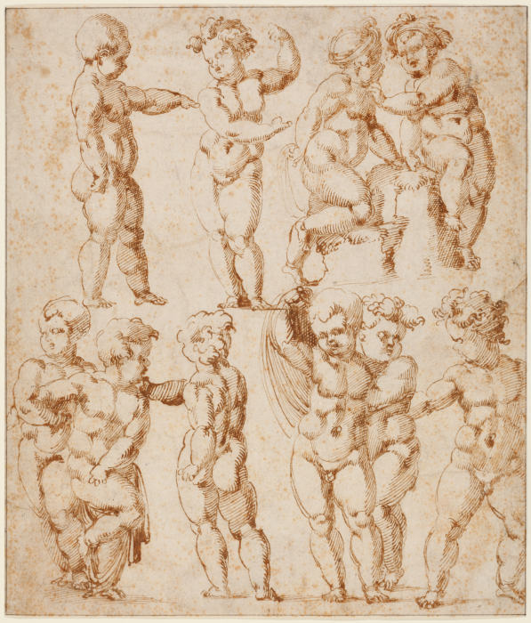 Studies of Children (Studies after a Mannequin) de Baccio Bandinelli