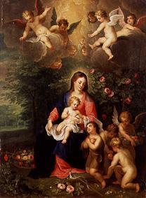 Madonna with child and surrounded, the Johanneskna