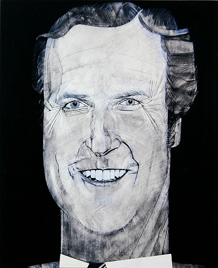 Portrait of Nicholas Parsons, illustration for The Media Mob de Barry  Fantoni