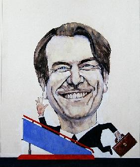 Portrait of Dr. David Owen, illustration for Punch, 1970s