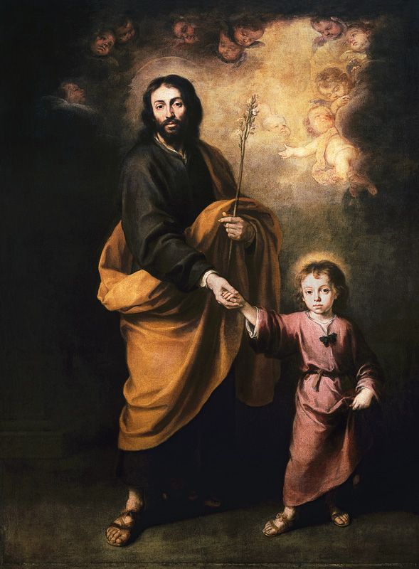 San José con el joven Jesús de Bartolomé Esteban Perez Murillo