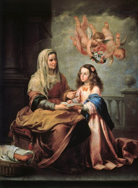 B.E.Murillo, Erziehung Jungfrau Maria de Bartolomé Esteban Perez Murillo