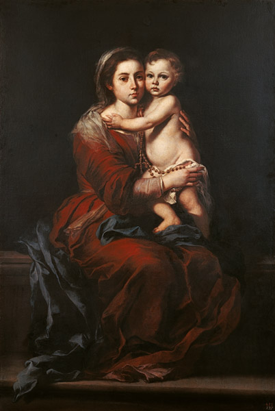 Madonna con el rosario de Bartolomé Esteban Perez Murillo