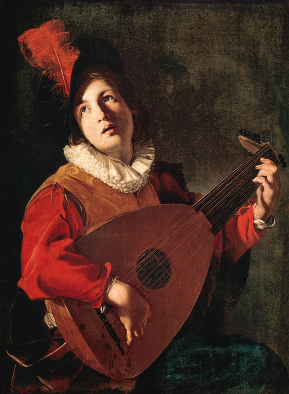 The Lute player de Bartolomeo Manfredi