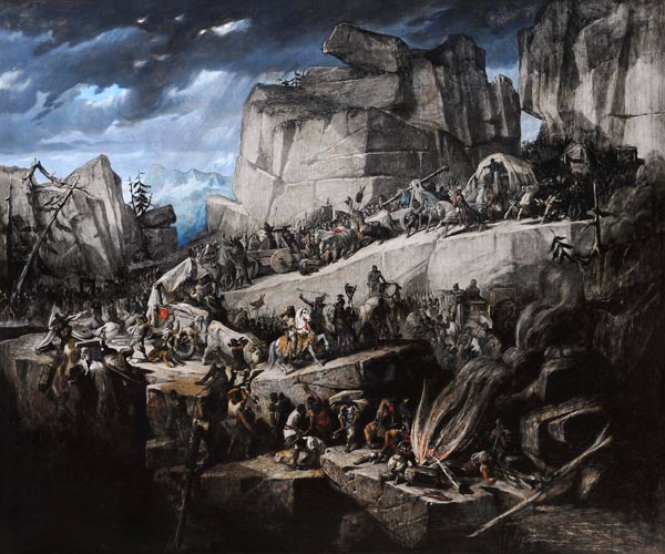 Hannibal Crosses the Alps de Benedict Masson