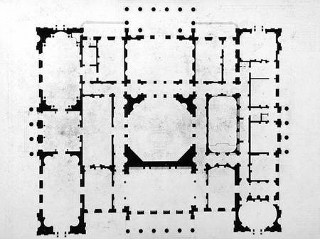 Plan of the principal floor of a house, 1815 de Benjamin Dean Wyatt