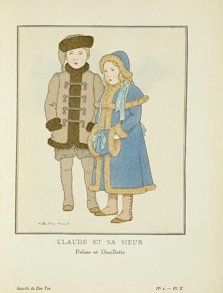 Claude et sa soeur / Pelisse et Douilette de Bernard Boutet de Monvel