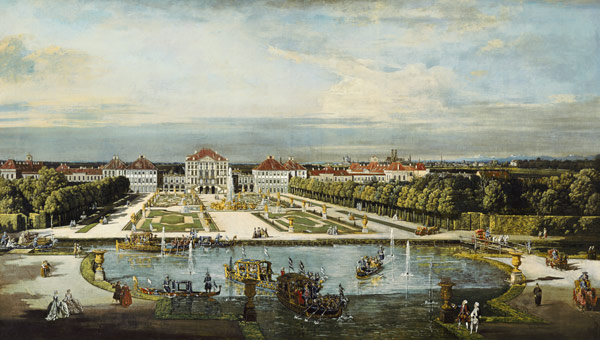 Nymph castle from the park side closed de Bernardo Bellotto