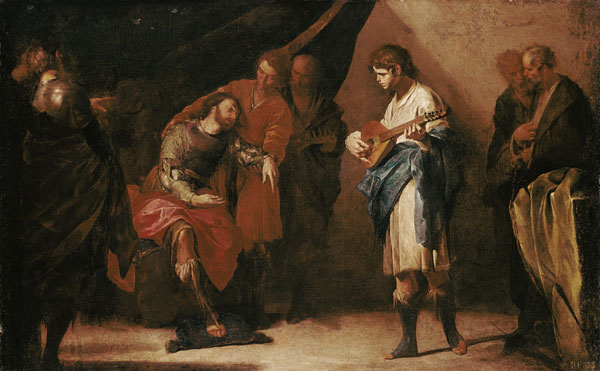 David plays in front of Saul de Bernardo Cavallino