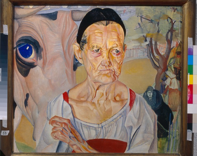 Dairywoman (From the Cycle "Les visages de Russie") de Boris Dimitrijew. Grigorjew