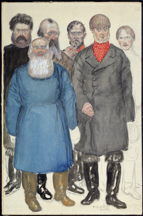 Costume design for the theatre play Wolfs and Sheeps by A. Ostrovsky de Boris Michailowitsch Kustodiew