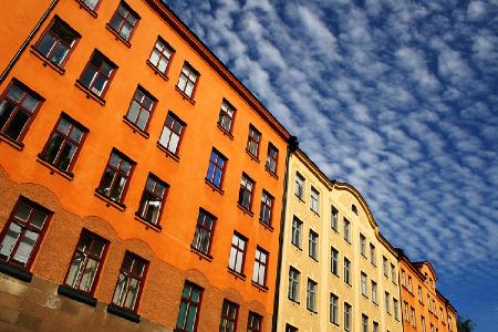 Yellow buildings