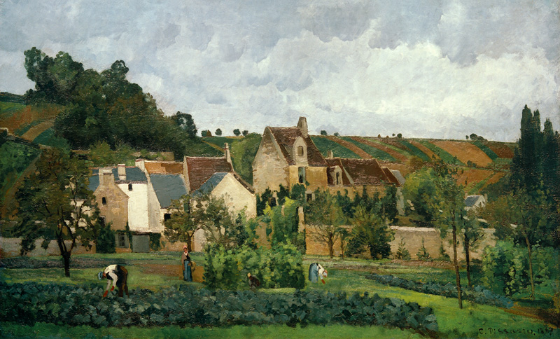 L ' Hermitage at Pontoise de Camille Pissarro