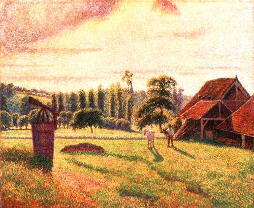 The brickworks in Eragny de Camille Pissarro