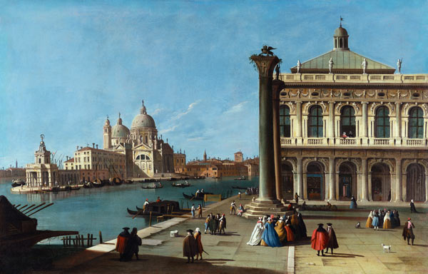 Entrance To Grand Canal, Venice, With Piazzetta And The Church Of Santa Maria Della Salute de Giovanni Antonio Canal
