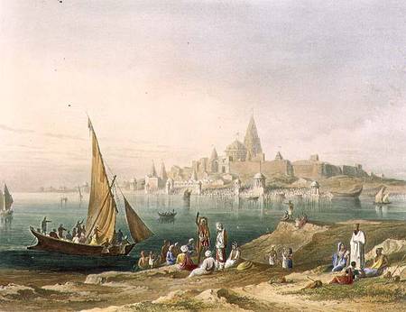 The Sacred Town and Temples of Dwarka, from Volume II of 'Scenery, Costumes and Architecture of Indi de Captain Robert M. Grindlay