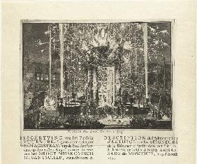 Fireworks celebrating the arrival of the embassy of Muscovy in Amsterdam 1697