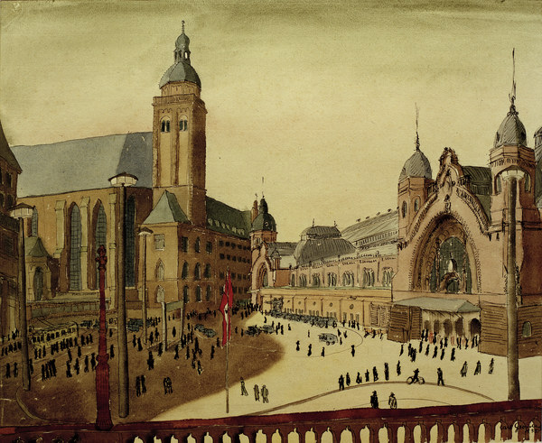Koeln, Bahnhofsplatz, 1935. de Carl Grossberg