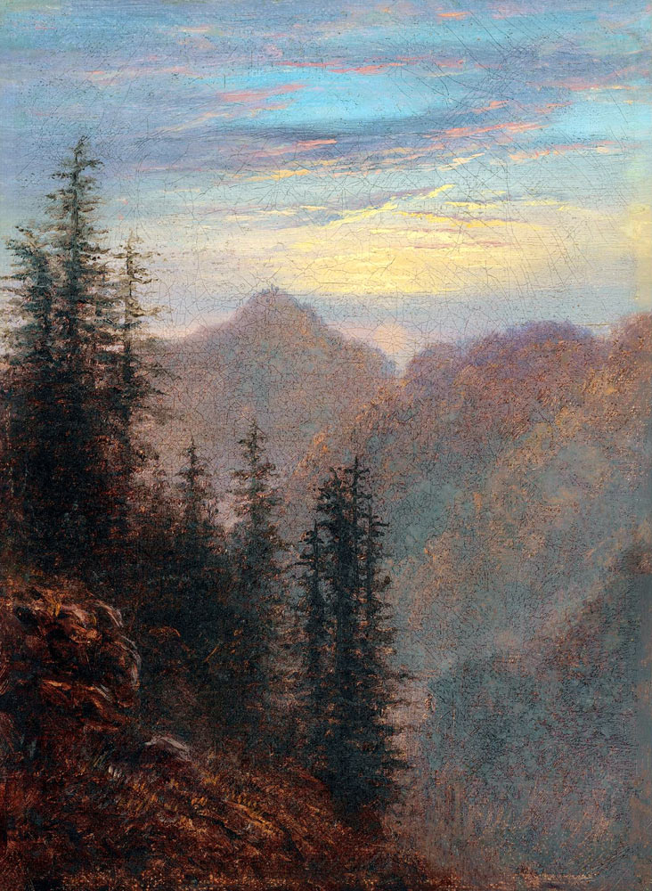 Mountain landscape at dusk de Carl Gustav Carus