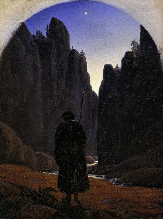Pilgrim in a Rocky Valley de Carl Gustav Carus