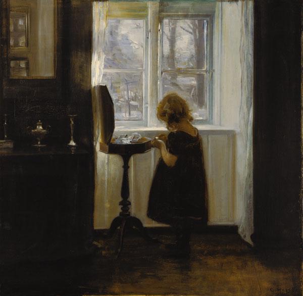 Little girl at the Nähtischchen