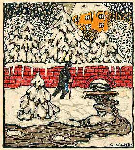 Merry Christmas! Christmas card of the Wiener Werkstätten, No. 763